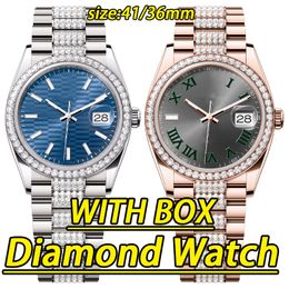 Herrenuhr Designeruhren Hohe Qualität 41mm 36mm Design Armband Diamant Automatische mechanische Uhr 904L Edelstahl Saphir Paar Modeuhr mit Box