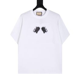 Men's T Shirts 2024 Brand T-Shirts Fashion Animal Head Pattern Cotton Casual Short Sleeve T-Shirt Loose Tees