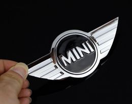 10Pcslot Mini Cooper Logo 3D Car Stickers Metal Emblems for MINI Car Front Badge Logo with 3M sticker for Car Badges Emblem Decor9433675