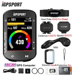 iGPSPORT BSC300 BSC 300 Bike GPS Computer Cycling Wireless Speedmeter Colour Screen Map Navigation ANT Sensors Bicycle Odometer 240307