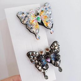 Hair Clips Barrettes Hair Clips Han Edition Of The Sense Handmade Ornaments Headdress Hairpin Butterfly Crystal Senior Clip Duck Mouth