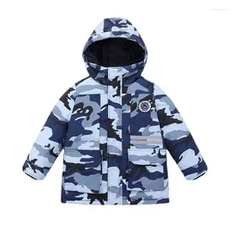 Down Coat Winter Children's Boy Camouflage Jacket Outerwear Clothes Hooded Teen Girls Cotton-Padded Parka Coats Thicken 2-12Y