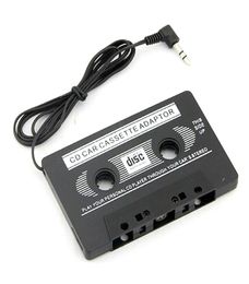 Whole 50Pcslot 35mm Universal Car Audio Cassette Adapter Audio Stereo Cassette Tape Adapter for MP3 Player Phone BLACK Car A3906429