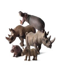 Simulation Hippo Action Figures Lifelike Education Kids Children Wild Animal Model Toy Gift Cute Cartoon Toys9573386