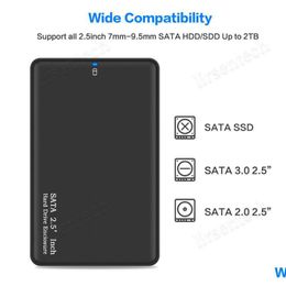 Hdd Enclosures 2.5 Inch Usb3.0/Usb2.0 Hard Drive Case Ssd Usb To Sata Adapter External Disk Enclosure Drop Delivery Computers Networki Otokp