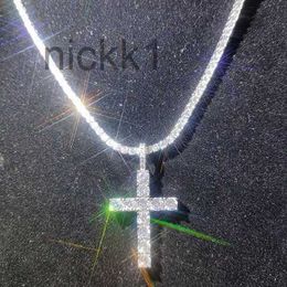 Topbling 5a Zircon Cross Pendants Necklace Jewelry Platinum Plated Men Women Lover Gift Couple Religious Y1BO