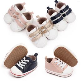 First Walkers Baby Classic Shoes Born Boys Sneaker Girls Kids Toddlers Infant Spring PU Leather Soft Soles Sneakers 0-18 M