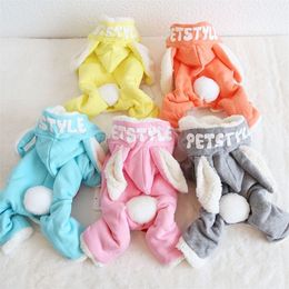 Winter Dog Clothes Warm Pets Dogs Clothing For Small Medium Dogs Chihuahua Rabbit Ear Puppy Dog Costume Pet Coat Jacket Bulldog T2329G