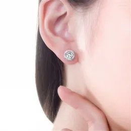 Stud Earrings 2024 Lovely Fashion Flower Stylish Ladies Luxury Zircon Round Set With Jewellery