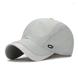 Ball Caps Summer Breathable Mesh Quick-drying Hat Men's Outdoor Sports Sunshade Red Leather Label Sunblock Ladies