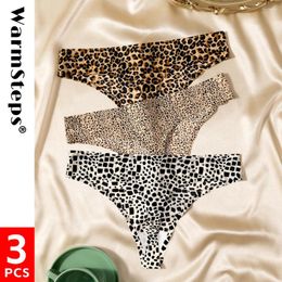 Women's Panties WarmSteps 3Pcs/Kit Leopard Women Underwear Brazilian Sexy Thongs Tanga Underpants 3 Pieces Briefs