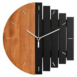 Wooden Wall Clock Modern Design Vintage Rustic Shabby Clock Quiet Art Watch Home Decoration266T