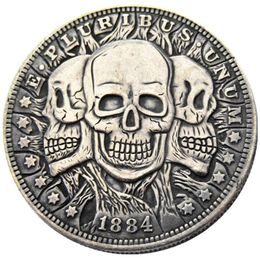 HB09 Hobo Morgan Dollar skull zombie skeleton Copy Coins Brass Craft Ornaments home decoration accessories259F