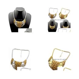 Chokers Collar Bib Necklace New Chunky Snake Chain Man Made Leopard Design Metal 2Colors Drop Delivery Jewellery Necklaces Pend Dhgarden Dhhod