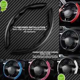 Steering Wheel Covers New Non-Slip Carbon Fibre Car Steering Er Wheel Booster For Anti-Skid Accessories Drop Delivery Automobiles Moto Dhhay