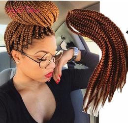 20strandspcs Christmas gift 24inch 3s box braids synthetic braiding hair crochet braids hair extensions for women US black 9668976