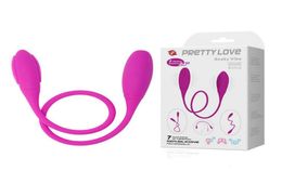 PrettyLove 7 Function Super Strong Vibration Pretty Love Snaky Covibe Silicone USB Rechargeable Bullet Sex Vibrator for Couple Y18527630