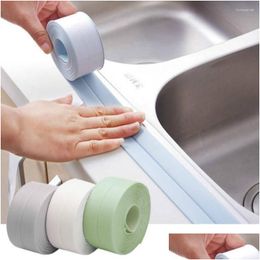 Wall Stickers 3.2M Shower Sink Bath Sealing Strip Tape White Pvc Self Adhesive Waterproof Window Rubber Sticker For Bathroom Kitchen Dhhpd