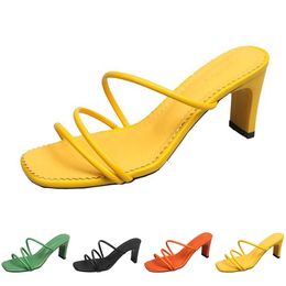 Fashion Shoes Slippers Women Heels Sandals GAI High Triple White Black Red Yellow Green Brown Color80 143 328 392