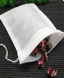 100Pcslot Teabags 55 x 7CM Fabric Empty Scented Tea Bags With String Heal Seal Philtre For Herb Loose Tea Bolsas8660290