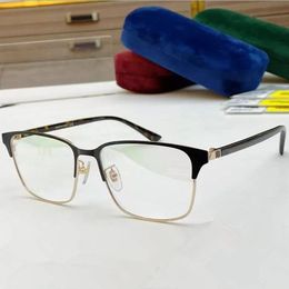 2023 756OA Men Square Eyebrow Glasses Frame 56-17-145 fashion Gold silver Gungray color options Quality Double-plating fullset cas282V