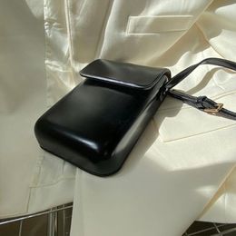 Bag Black Retro Satchel PU Leather Ladies Small Sling Purses Adjustable Strap Women's Phone Female Versatile Mini Crossbody Bags