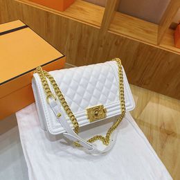 Shop Factory Wholesale Minimalist Texture Bag for Womens 2024 Summer New Fashionable Small Square Diamond Grid Chain Casual Shoulder Crossbody