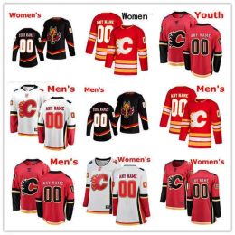 Custom Mens women youth Calgary Hockey''Jerseys Flames''10 Jonathan Huberdeau 17 Milan Lucic 88 Andrew Mangiapane 24 Brett Ritchie 73 Tyler Toffoli 4 Rasmus Andersson