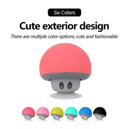 Small Cute Mushroom Bluetooth Speaker Outdoor Portable Stereo IPX4 Waterproof Loudspeaker Audio Cartoon Gift