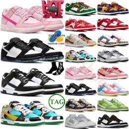 Casual Shoe Triple Pink White Black Mens Panda Leather Dust Polar Blue Coconut Milk Valentines Day Local University Red Green Cacao Wow sports sneakers big size 13