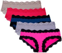 High quality women underwear set 5pcspack panties for women solid Colour smooth female briefs row rise new ladies panties 20205825830