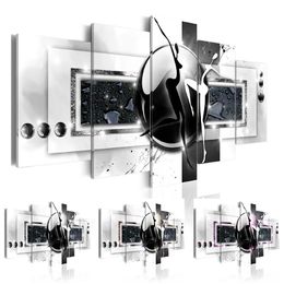 unframed5 Panel Canvas Art Abstract Black And White Dancer Oil Painting Room Decoration Wall Pictures For Living Room294u