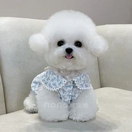 Summer Flower Dogs Dresses Pet Dog Clothes Sweet Print Clothing Dogs Super Skirt Small Dogs Puppy Cute Thin Chihuahua 240307
