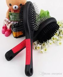 Two Sided Dog Hair Brush DoubleSide Pet Cat Grooming Brushes Rakes Tools Plastic Massage Comb With Needle PRO2326269347