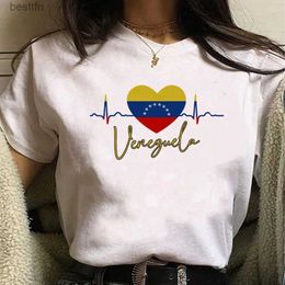 Women's T-Shirt Venezuela t shirt women harajuku comic designer tshirt fe anime manga designer clothing 240311