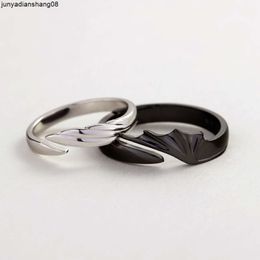 Adjustable Devil and Angel Couple Ring S925 Silver One Pair of Outlier Design Instagram Fashion Mens and Womens Rings