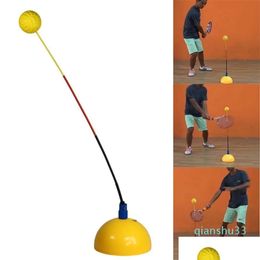 Tennis Balls Portable Trainer Practise Rebound Training Tool Professional Stereotype Swing Ball Hine Beginners Selfstudy Accessory Dro Otd1N