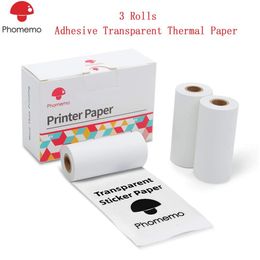 Phomemo Self-Adhesive Po Paper Transparent Thermal Paper for Phomemo M02 M02S M02 Pro Printer Printable Sticker Label Paper 201242s