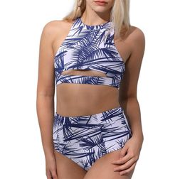 Bathing Dress Women Amazon Express new foreign trade bikini vintage printing split swimsuit whole swimsuit5144006