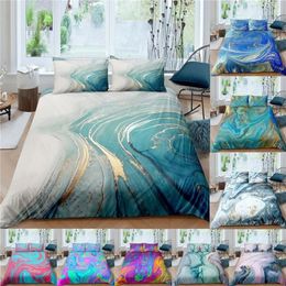 Comforters & Sets Nordic Duvet Cover 3D Marble Print Bedding Set Pillowcase No Bed Sheet Single Double Queen King 220x240 Quilt Co262V