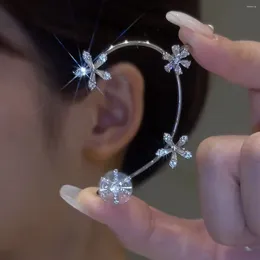 Backs Earrings Tiktok The Same Flower Without Holes Early Spring Products Can Be Rotated Creative Temperament Are Versatile