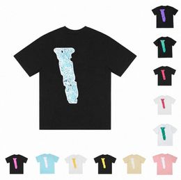 Designer Summer Men T Shirt Print Big V Tshirt Loose T-shirt Short Sleeve Oversize Letter Tee Clothing Top Women Asian Size X9ZE#