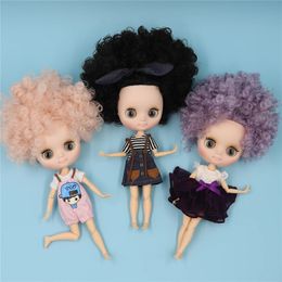 ICY DBS blyth middie doll 18 BJD matte face afro hair joint body 20cm anime toy girls gift 240304