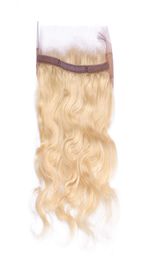 New Fashion 360 Lace Band Frontal With Baby Hair russian human hair Blonde 613 360 Full Lace Band Frontal Middle Part8466118