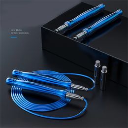 Automatic Locking Bearing Steel Wire Jump Rope Aluminum Alloy Racing Sports Training Jump Rope Men And Women Fitness Equipment240311