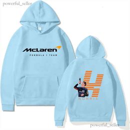 F1 McLaren Takım Yarışları Hayranları Erkek Hoodies Kış Formül Bir Yarışçı Lando Norris Hoodie Takım Erkekler/Kadınlar Büyük Boy Hoodies Giyim 225