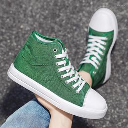 Casual Shoes Fashion Couple's High Top Canvas For Men And Women Flat Bottom Wear-Resistant All-match Breathable Outdoor