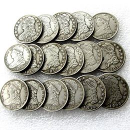 US Mix Date 1807-1839 17pcs CAPPED BUST HALF DOLLAR Craft Silver Plated Copy Coin metal dies manufacturing factory 319E