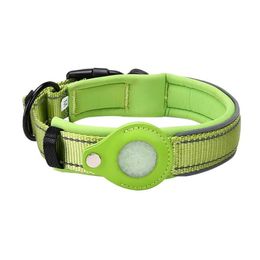 Dog Collars & Leashes Travel Adjustable Belt Gift Pet Product Durable Collar Anti Lost Nylon Portable Tracker Easy Use Home Fit Fo254I