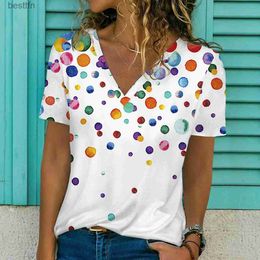 T-shirt da donna Moda T-shirt da donna Love Print Fe Short Sle Abbigliamento Harajuku Tee T-shirt da donna Oversize Top Magliette Abbigliamento donna 240311